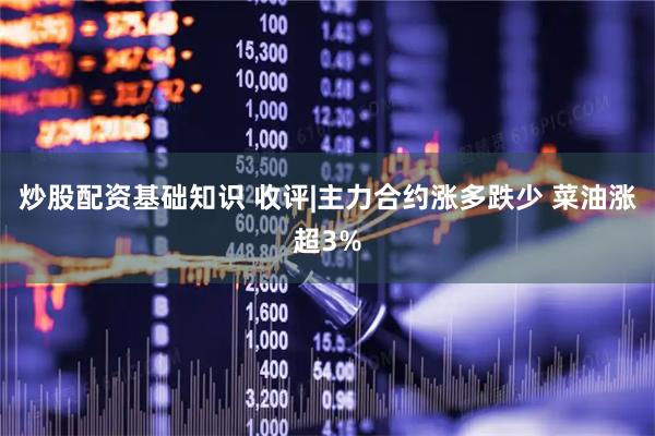 炒股配资基础知识 收评|主力合约涨多跌少 菜油涨超3%
