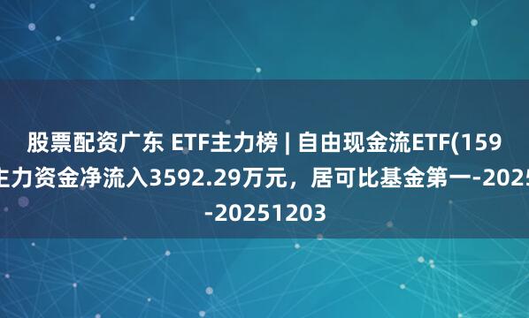 股票配资广东 ETF主力榜 | 自由现金流ETF(159201)主力资金净流入3592.29万元，居可比基金第一-20251203